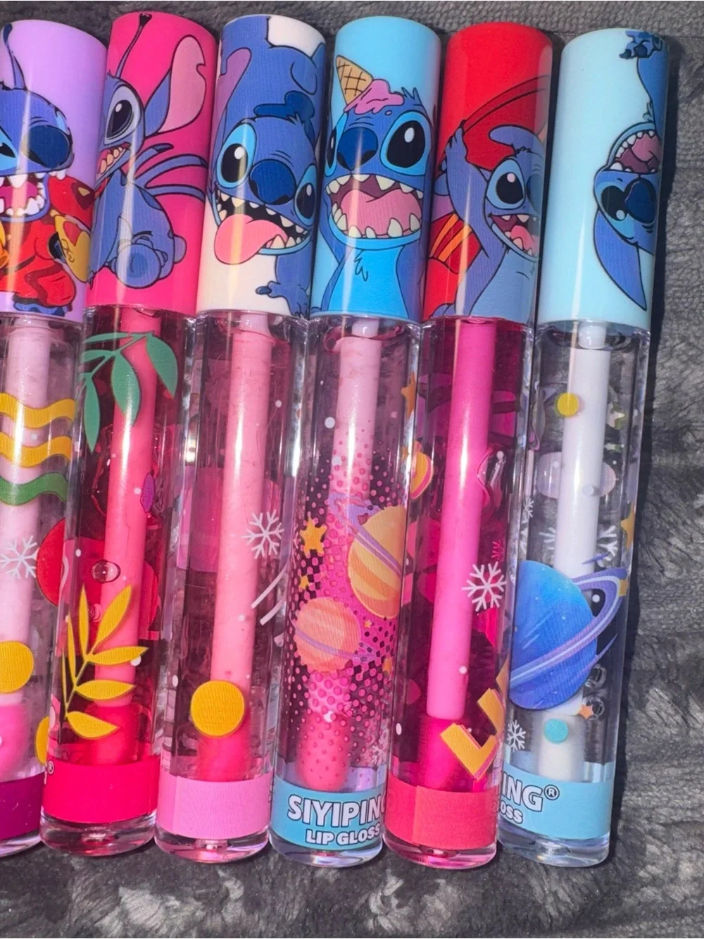 Disney Stitch SIYIPING Lip Gloss Set of 6 New No Box